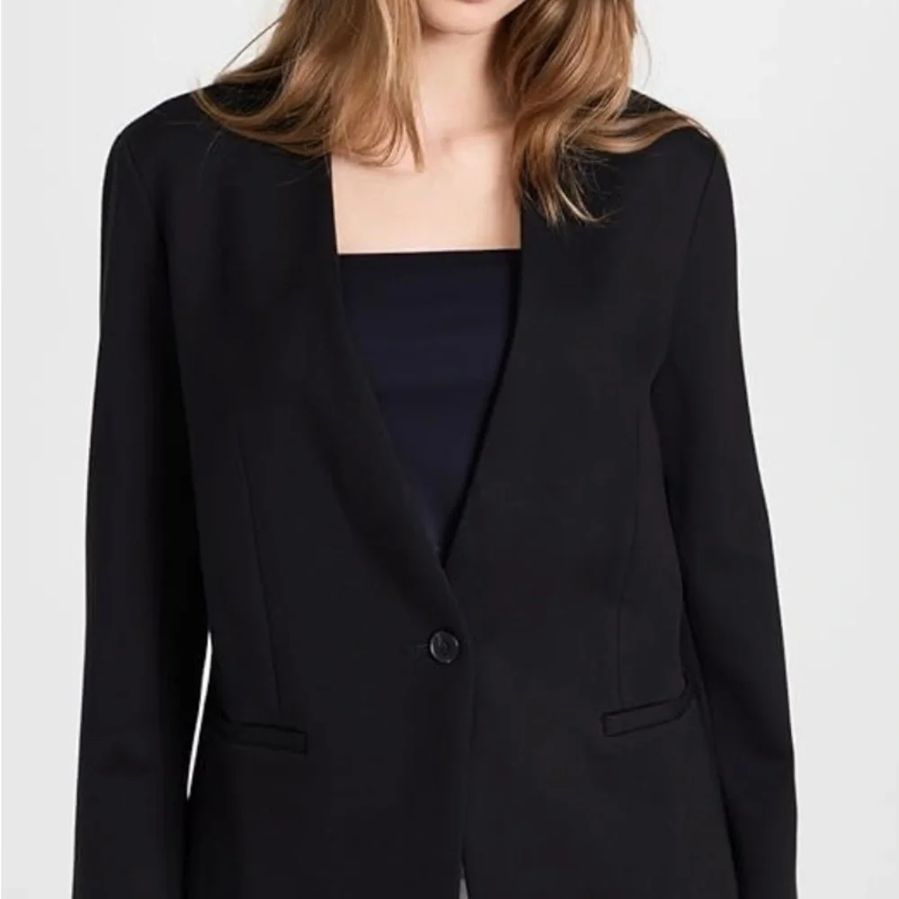 Spanx Women’s Perfect Black Collarless Blazer Size Large - Picture 6 of 11